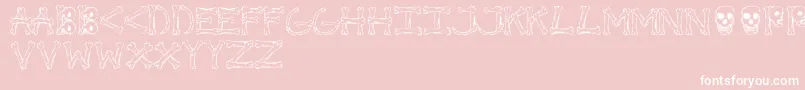 Bonified-Schriftart – Weiße Schriften auf rosa Hintergrund