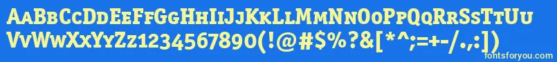 OfficinasermdscitcttРџРѕР»СѓР¶РёСЂРЅС‹Р№ Font – Yellow Fonts on Blue Background