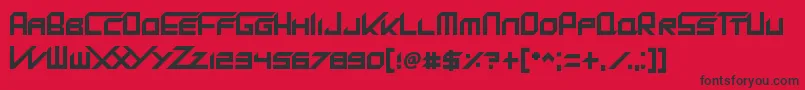 Fonte KingDubstepikz – fontes pretas em um fundo vermelho