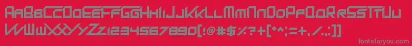 fuente KingDubstepikz – Fuentes Grises Sobre Fondo Rojo