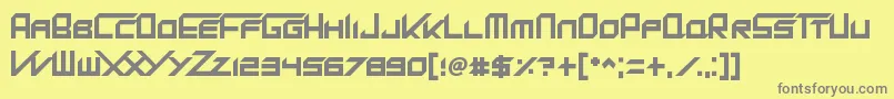 KingDubstepikz-Schriftart – Graue Schriften auf gelbem Hintergrund