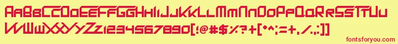 KingDubstepikz Font – Red Fonts on Yellow Background