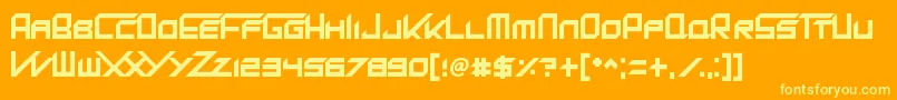 KingDubstepikz Font – Yellow Fonts on Orange Background