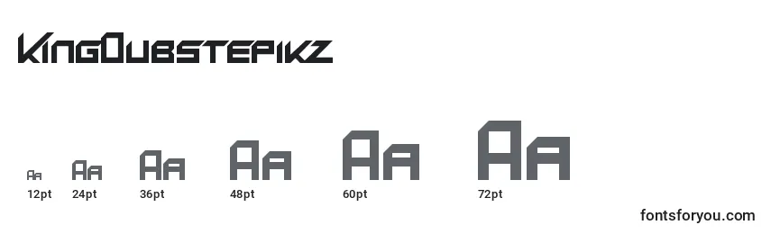 KingDubstepikz Font Sizes