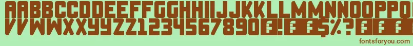 Establishment Font – Brown Fonts on Green Background