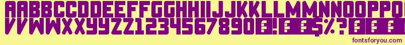 Establishment Font – Purple Fonts on Yellow Background