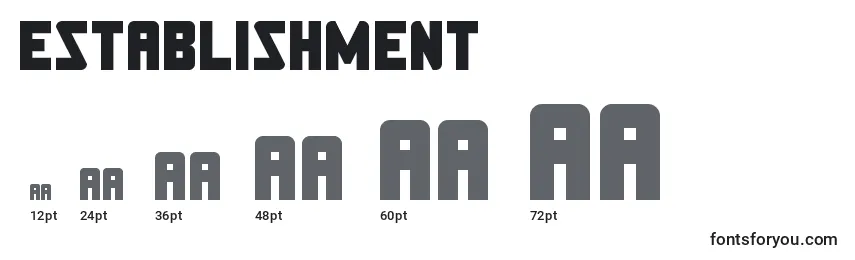 Establishment Font Sizes