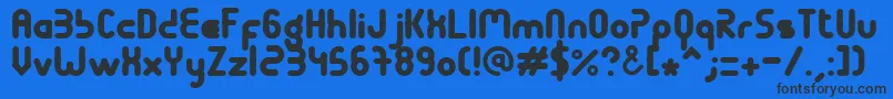 Terondaremorena Font – Black Fonts on Blue Background