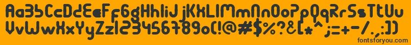 Terondaremorena Font – Black Fonts on Orange Background