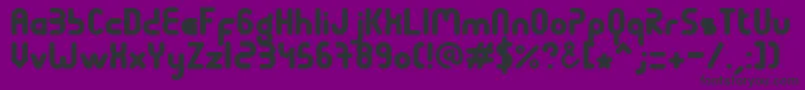 Шрифт Terondaremorena – чёрные шрифты на фиолетовом фоне