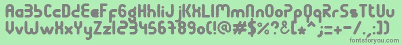 Terondaremorena Font – Gray Fonts on Green Background