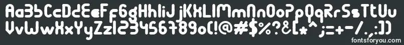 Terondaremorena Font – White Fonts on Black Background