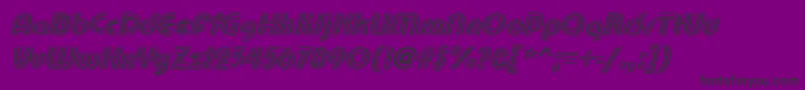 TripleeSlanted Font – Black Fonts on Purple Background