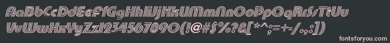 TripleeSlanted Font – Pink Fonts on Black Background