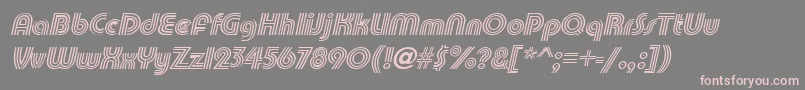 TripleeSlanted Font – Pink Fonts on Gray Background