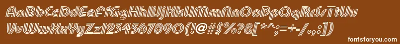 Шрифт TripleeSlanted – белые шрифты на коричневом фоне