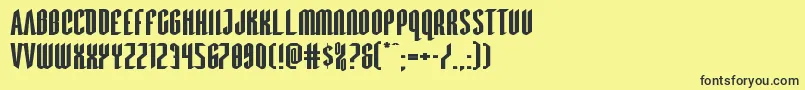 Devilsummonerxtraexpand Font – Black Fonts on Yellow Background