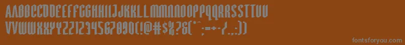 Czcionka Devilsummonerxtraexpand – szare czcionki na brązowym tle