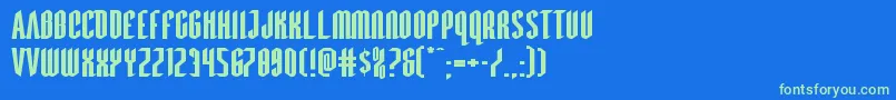 Devilsummonerxtraexpand Font – Green Fonts on Blue Background