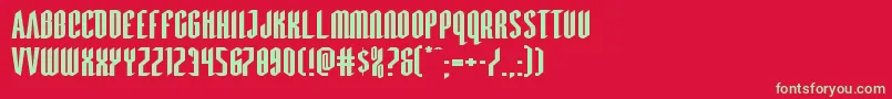 Devilsummonerxtraexpand Font – Green Fonts on Red Background