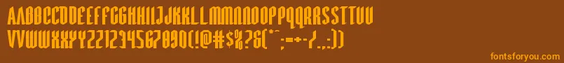 Devilsummonerxtraexpand Font – Orange Fonts on Brown Background