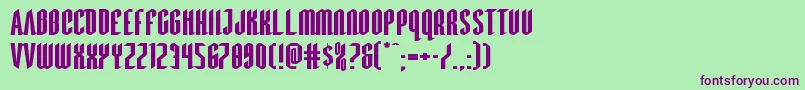 Devilsummonerxtraexpand Font – Purple Fonts on Green Background