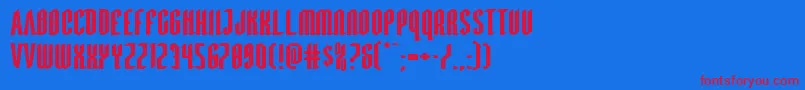 Devilsummonerxtraexpand Font – Red Fonts on Blue Background