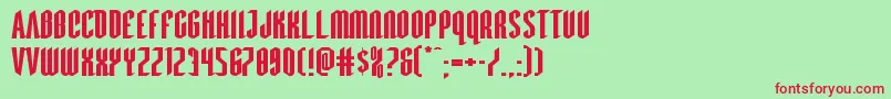 Devilsummonerxtraexpand Font – Red Fonts on Green Background