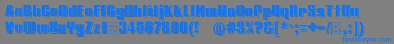 TypolineDemiShadowDemo Font – Blue Fonts on Gray Background