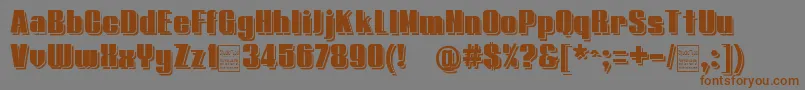 TypolineDemiShadowDemo Font – Brown Fonts on Gray Background