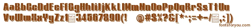 TypolineDemiShadowDemo Font – Brown Fonts on White Background