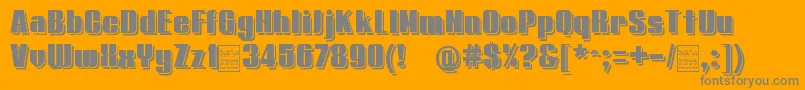 TypolineDemiShadowDemo Font – Gray Fonts on Orange Background