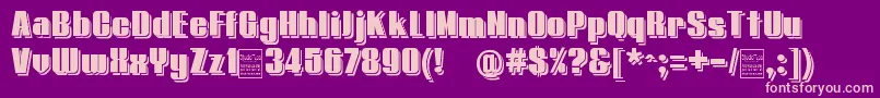 TypolineDemiShadowDemo Font – Pink Fonts on Purple Background