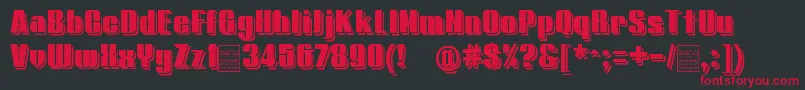 TypolineDemiShadowDemo Font – Red Fonts on Black Background