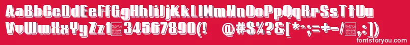 TypolineDemiShadowDemo Font – White Fonts on Red Background