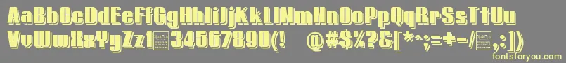 TypolineDemiShadowDemo Font – Yellow Fonts on Gray Background