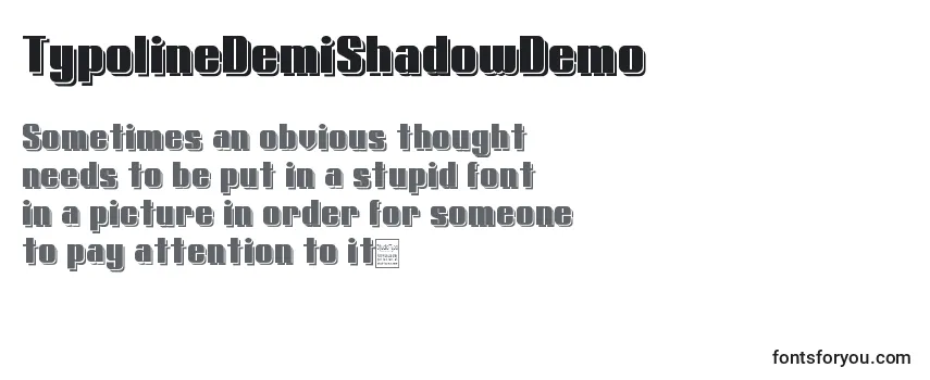 Обзор шрифта TypolineDemiShadowDemo