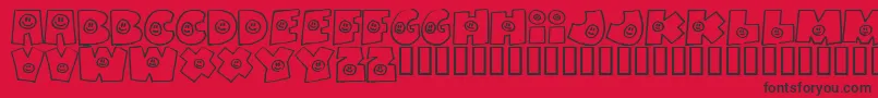 Fatboysmiles Font – Black Fonts on Red Background