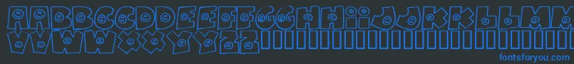 Fatboysmiles Font – Blue Fonts on Black Background