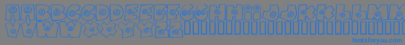 Fatboysmiles Font – Blue Fonts on Gray Background