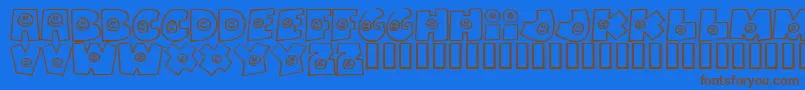 Fatboysmiles Font – Brown Fonts on Blue Background