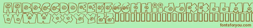 Fatboysmiles Font – Brown Fonts on Green Background