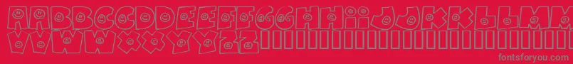 Fatboysmiles Font – Gray Fonts on Red Background