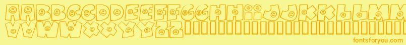 Fatboysmiles Font – Orange Fonts on Yellow Background