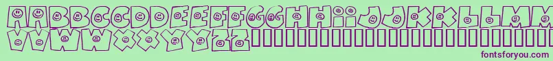 Fatboysmiles Font – Purple Fonts on Green Background