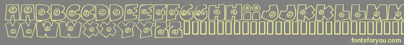 Fatboysmiles Font – Yellow Fonts on Gray Background