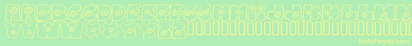 Fatboysmiles Font – Yellow Fonts on Green Background