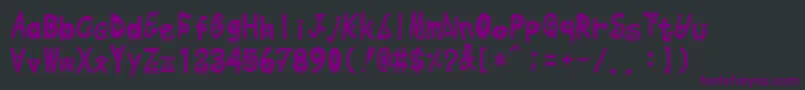 Шрифт Heart Emboss – фиолетовые шрифты на чёрном фоне