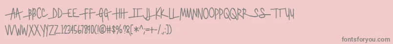 Шрифт BmdGenerallySpeakingAlternateEndcaps – серые шрифты на розовом фоне