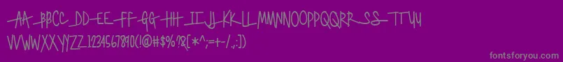 BmdGenerallySpeakingAlternateEndcaps Font – Gray Fonts on Purple Background